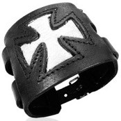 "Maltese Cross" Svart imt. l�der.