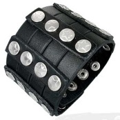 L�derarmband / Svart.