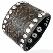 L�derarmband / Brun.