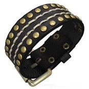 Imt. l�derarmband CZ "Black"