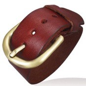 R�dbrun IMT. l�der armband.