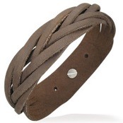 Armband i brunt skinn.