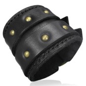 L�derarmband / Svart.