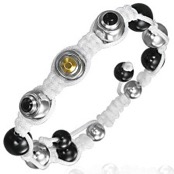 "White" beads armband.