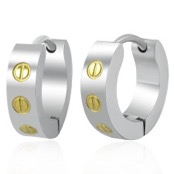�rh�ngen i rostfritt st�l med golden design.