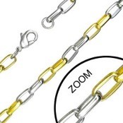 Halsband i rostfritt st�l / Guldpl�terad (60cm)