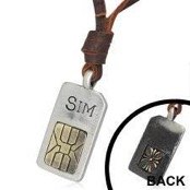 L�der halsband med oldmetalic h�ngsmycke (2x4cm)