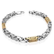 Armband i rostfritt st�l.