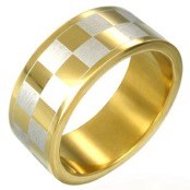 Herring i Rostfritt st�l (316L) "Gold plated"
