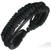 Mode trendiga armband med l�der och bomull.