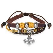 "Stroke" L�derarmband f�r trendiga mannen.