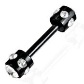 "CZ" Svart piercing.