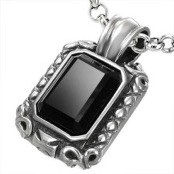 "Gemstone" Silverbelagt halssmycke
