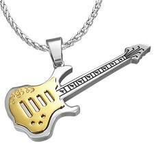"Golden Guitar" Anh�nger aus Edelstahl (316L)