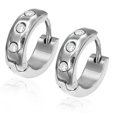 �ronring "St�l CZ" 1 st. (Svart�verdraget)