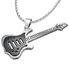 Guitar i rostfritt st�l.