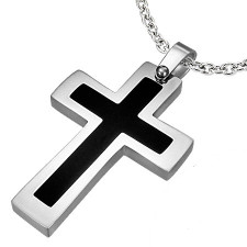 Kors i rostfritt st�l: 2,2 x 3,3 cm.