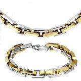 Rostfritt st�l armband och halskedja.