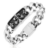 Rostfritt st�l armband med Fleur De Lis design.