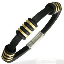 Armband i hard gummi.