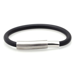 Kraftig trendiga gummiband med rostfritt st�l magnetl�s.