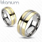 Titanium Ring med IP guld.