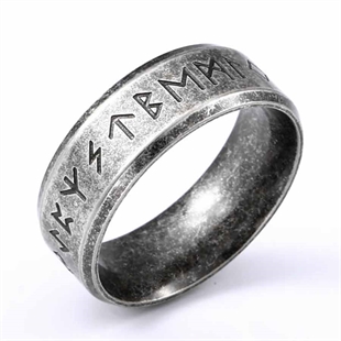 Viking ring i oxiderat stål.