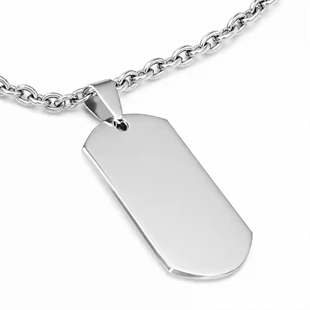Halsband "Tags" i rostfritt stål