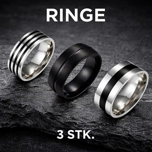 3 rostfria ringar säljs tillsammans