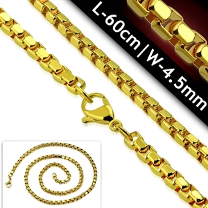 XL gold halsband pläterat 60cm / 4.5mm