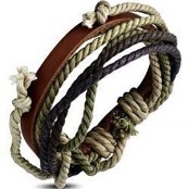 "Armband" Bomull/läder.