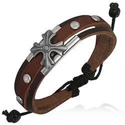 "Stay" Läderarmband-