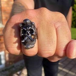 Master skull biker ring