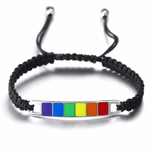 Brace flätat armband LGBT +