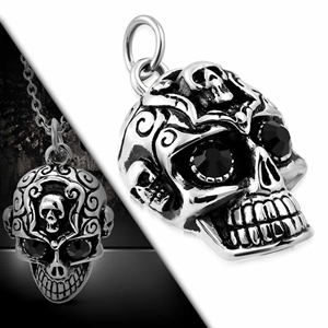 Face Of Skull - halsband med kedja