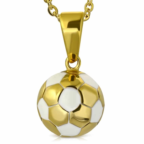 Halsband "Golden Football" Rostfritt stål. 