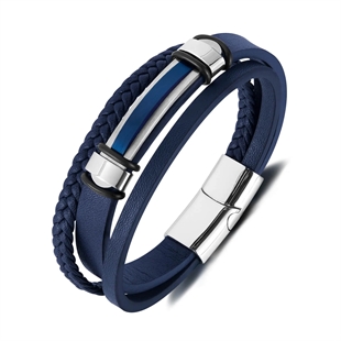 blått armband för män