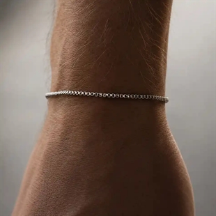 Steel Edge armband – 1.8mm Herrarmband i 316L Rostfritt stål (18-20 cm)