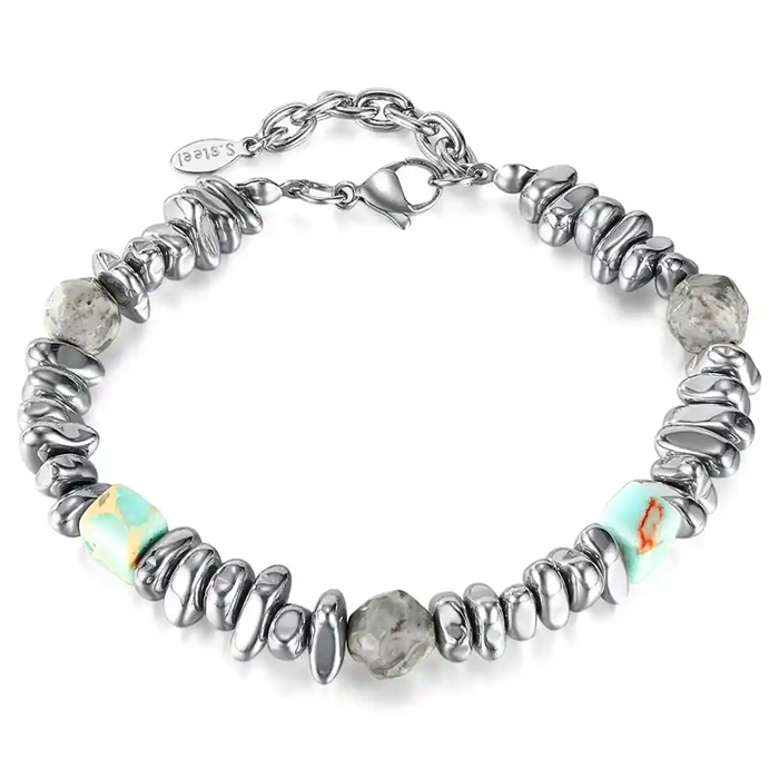 Tarz-armband med hematit och natur