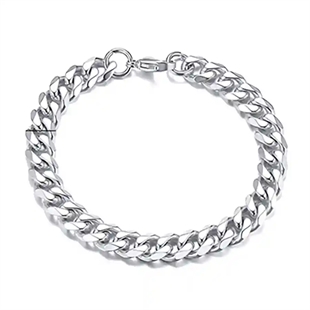 Cuban Chain Klassisk Herrarmband i Rostfritt Stål – 7 mm
