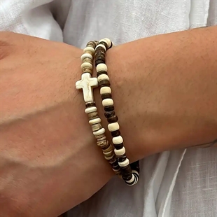 Naturarmband träpärlor
