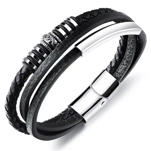 svart armband för män