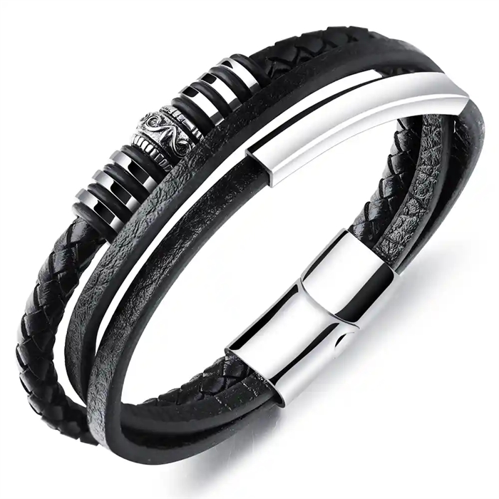 svart armband för män