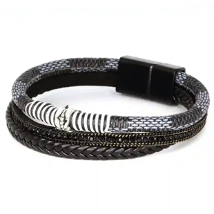 Urbani Steel Bracelet – Flätat herrarmband 1,5 cm (20,5 cm)