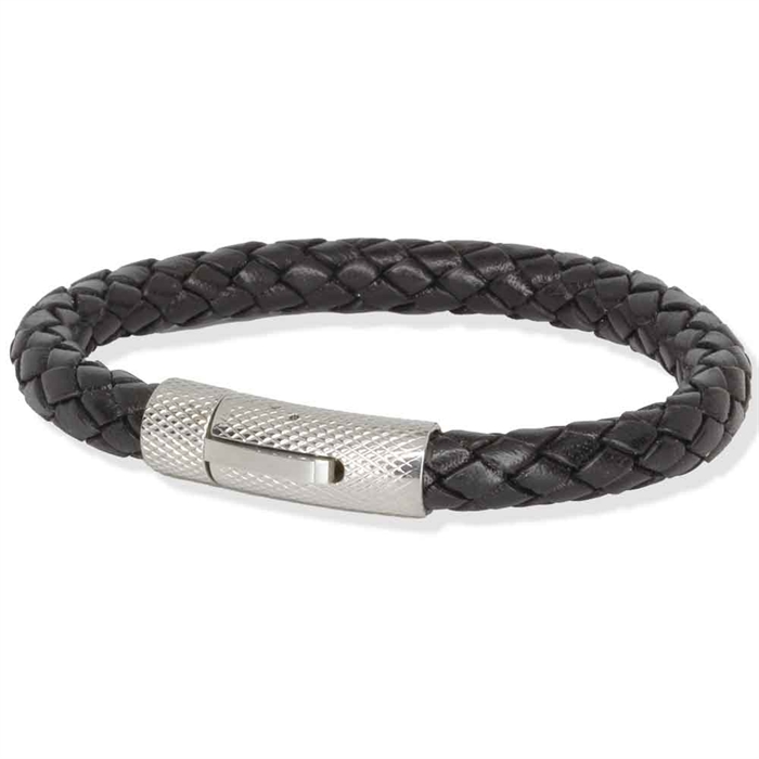 Svart läderarmband