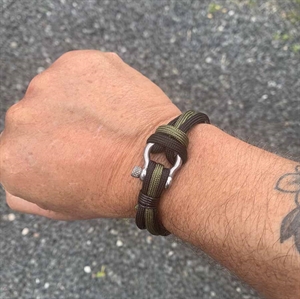 Grönt / svart Sailorman-armband för män