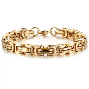 Hawn armband Rostfritt stål förgyllt 8mm