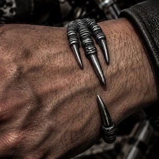Eagle Claw – Matt stålarmband för män