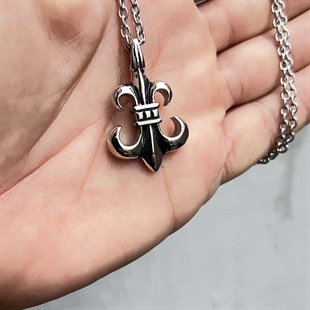 Halsband Fleur De Lis i stål