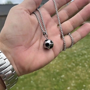 Halsband "Red Football" Rostfritt stål. 
